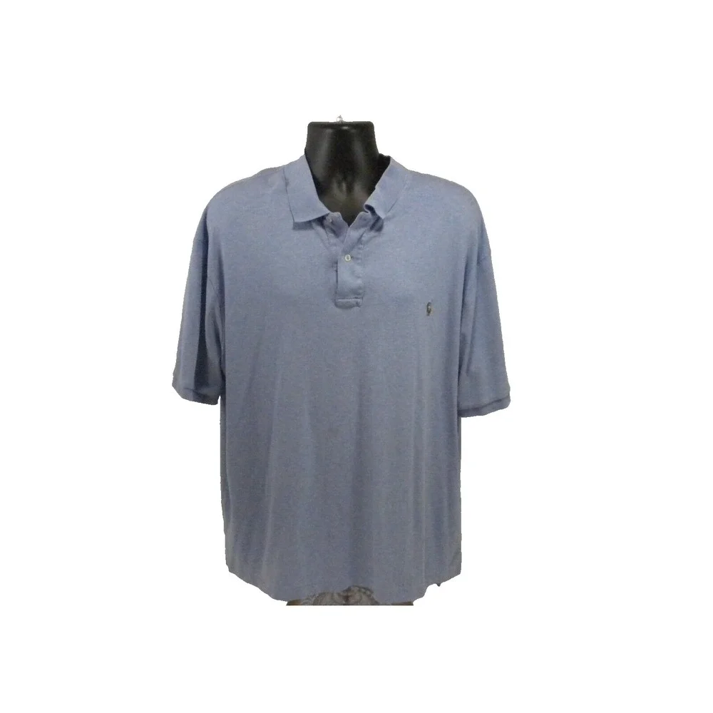 Polo Ralph Lauren Polo‎ Shirt Mens 2XLT Blue Pima Soft Touch Golf Short Sleeve